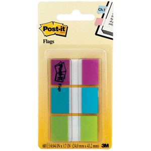 BANDERITAS POST-IT COLORES FRIOS PAQUETE CON 60