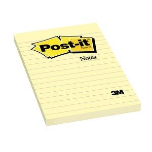POST-IT 660 4X6 AMARILLO CON RAYAS