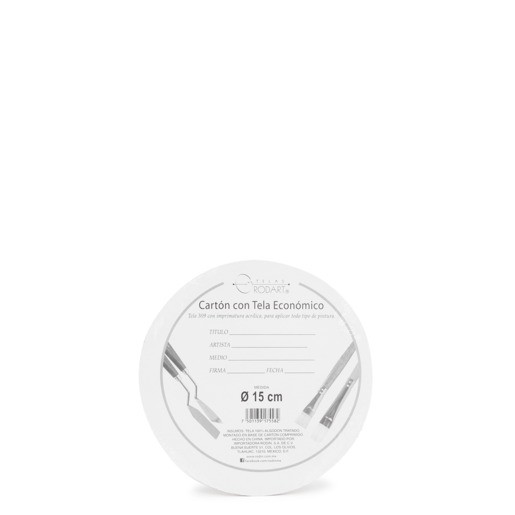 CARTON CON TELA REDONDO 15 CM