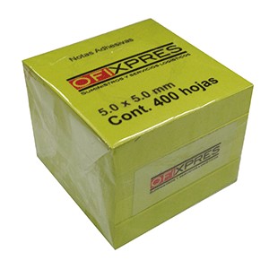 NOTAS OFIXPRES 2X2 400 HOJAS COLOR VERDE
