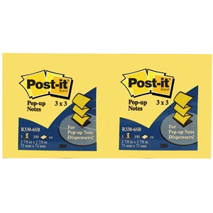 POST-IT R330 3X3 POP-UP AMARILLO 6 PAQUETES
