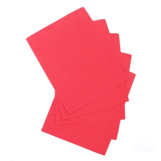 FOAMY CARTA ROJO 5 PIEZAS