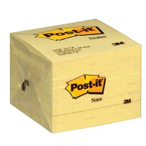 POST-IT 654 3 X 3 AMARILLO BLOCK C/100HOJAS PAQ/6
