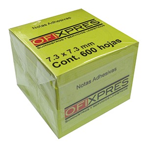 NOTAS OFIXPRES 3X3 4P 10O HOJAS VERDE