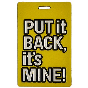 ETIQUETA DE EQUIPAJE AMARILLO - PUT IT BACK