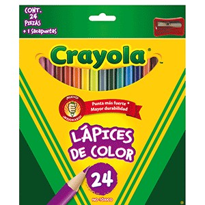 CAJA DE COLORES CRAYOLA LARGOS CON 24 PIEZAS