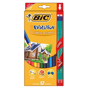 CAJA DE COLORES BIC CONTE CON 12 PIEZAS