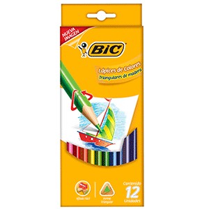 CAJA DE COLORES BIC KIDS TRIANGULARES 12 PIEZAS