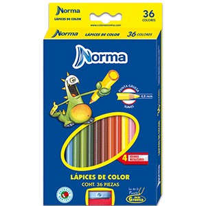 COLORES NORMA CON 36 PIEZAS