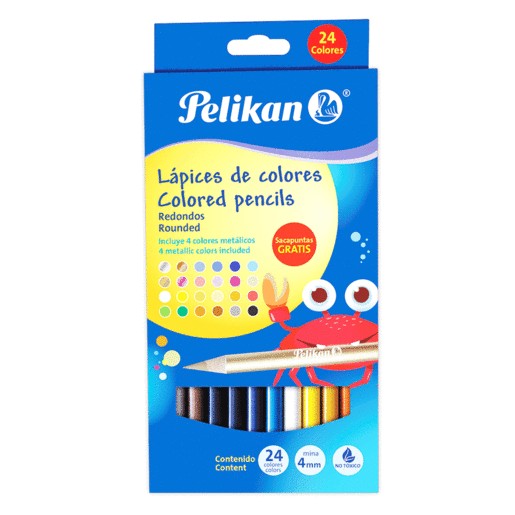 CAJA DE COLORES REDON PELIKAN CON 24 PIEZAS