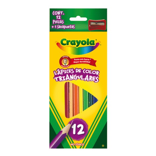 CAJA DE COLORES CRAYOLA TRIANGULARES CON 12 PIEZAS